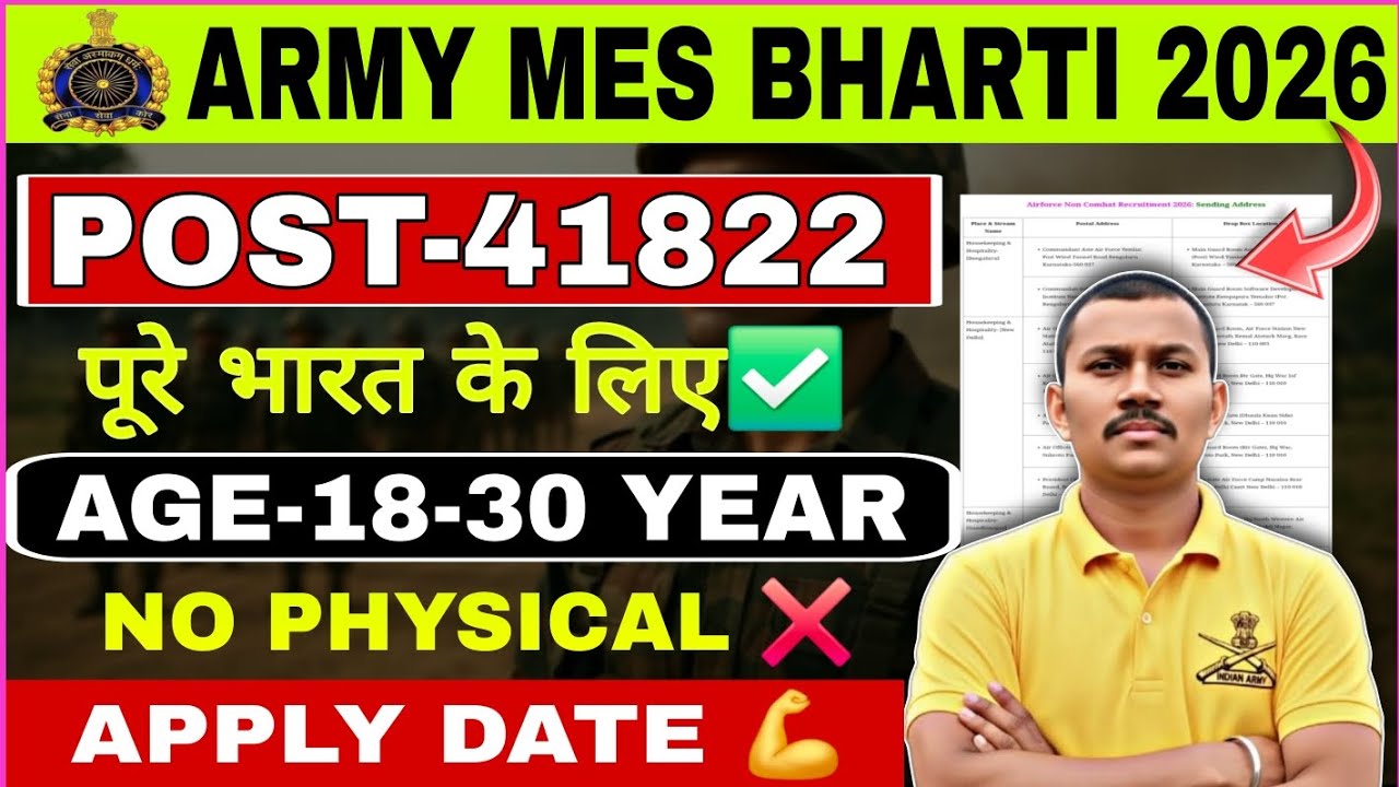 Army MES New Vacancy 2026✅|| Army Militry engineering sarvice Notification 💪|| Army new update 🔥