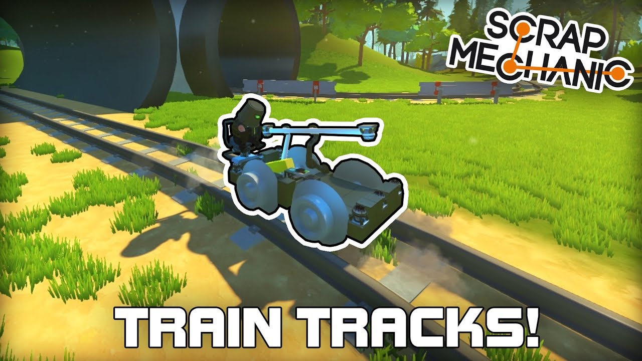 Custom Train Track Terrain, Minecarts & More! (Scrap Mechanic #257)