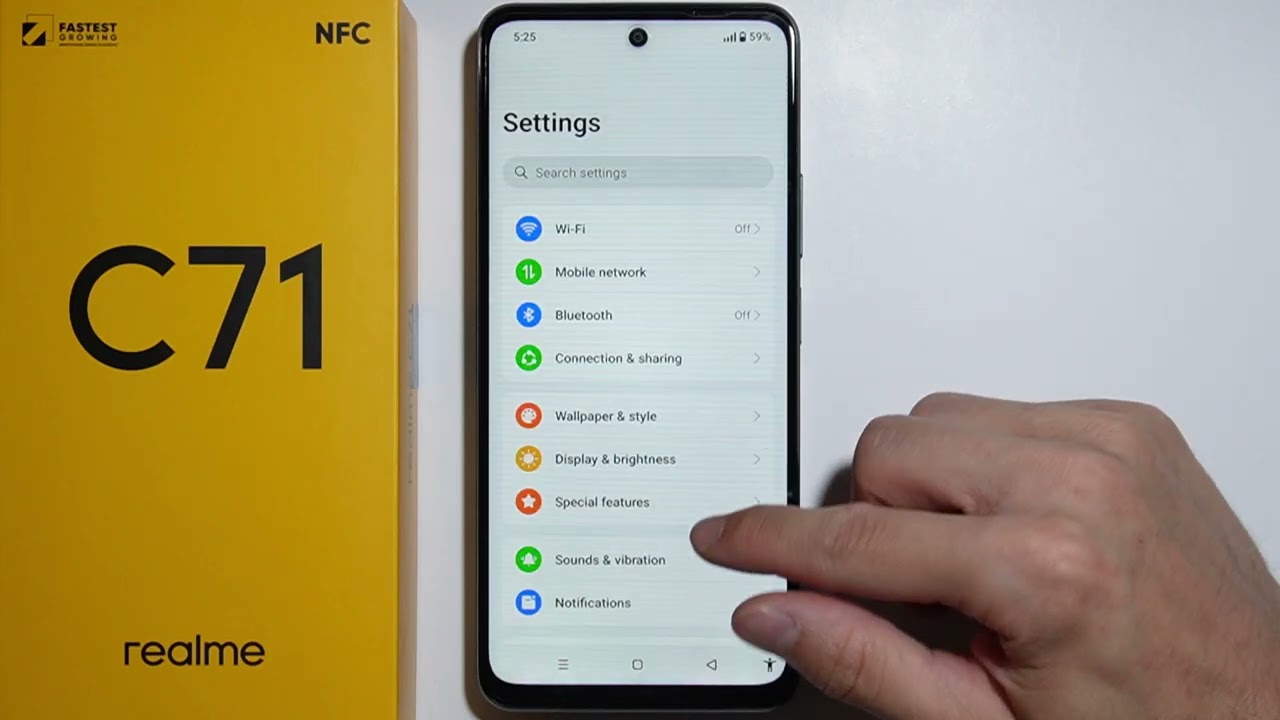 Realme C71: How to Activate Double Tap to Turn On/Off Screen?