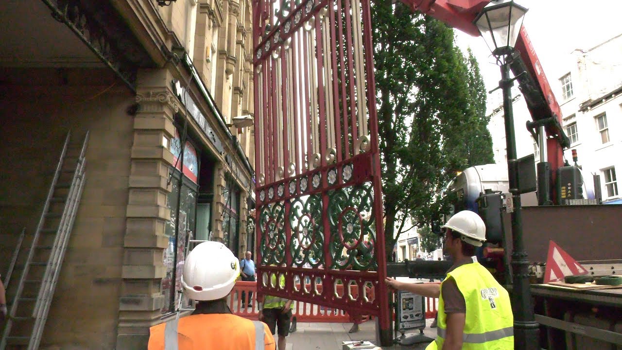 Our heritage Halifax Borough Market gates return!