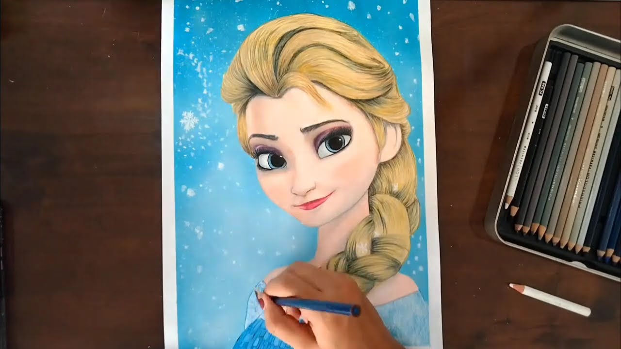 drawing frozen 2 time lapse 
