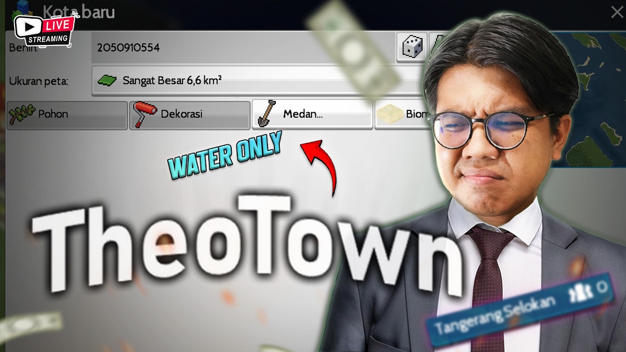 [🔴] Cobain Challange Hard Mode Water Only No Plugin - Theotown Indonesia