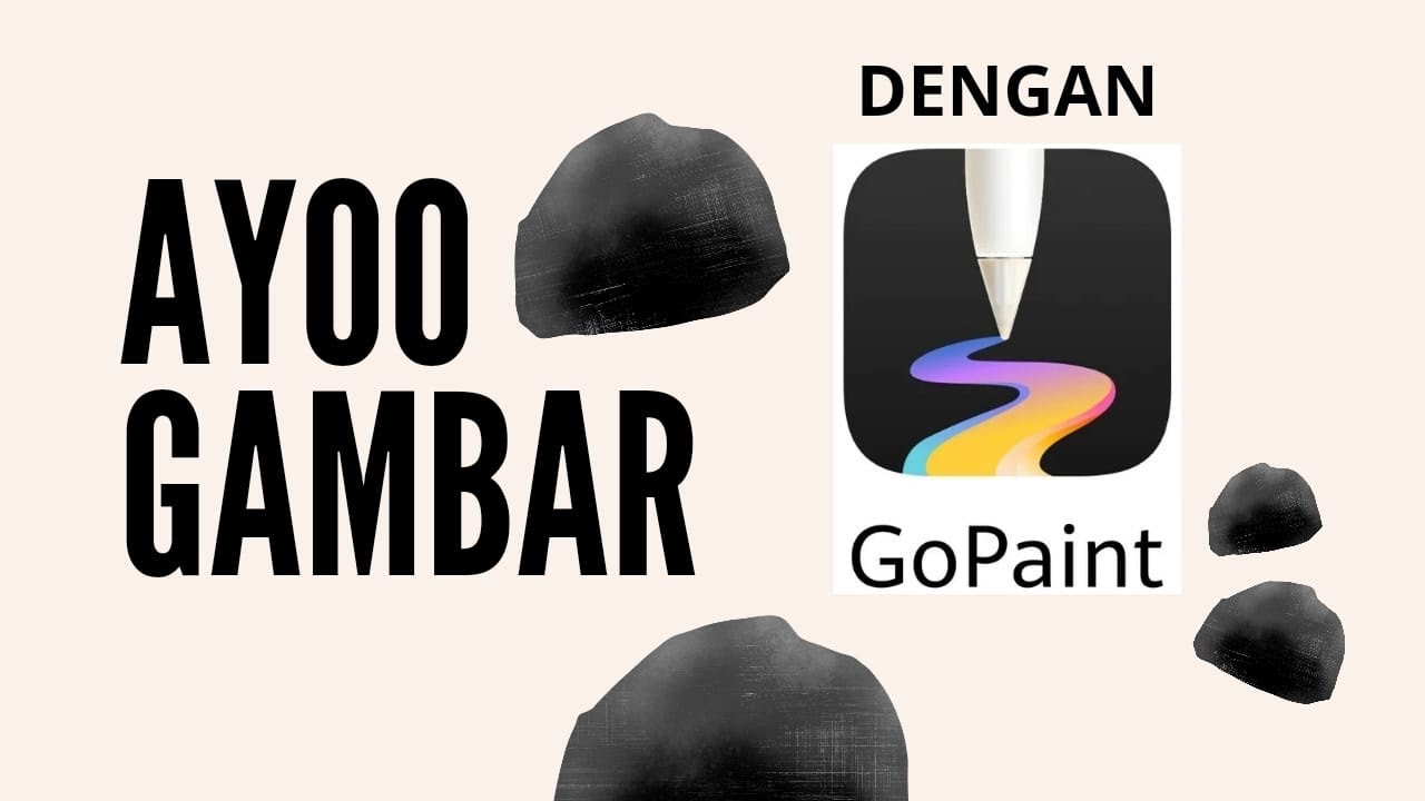Menggambar batu di 