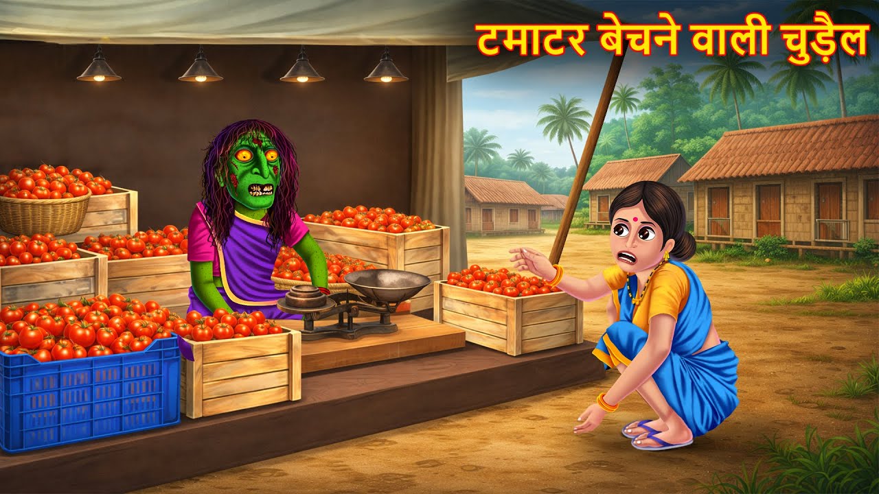 गाँव में टमाटर बेचने वाली चुड़ैल | Tomato Selling Witch | Bhootiya Kahaniya | Horror Story | Chudail
