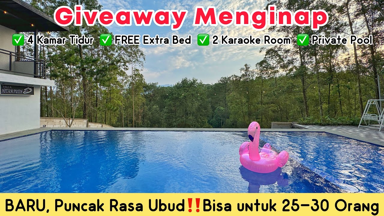 VILLA HITAM PUTIH PUNCAK || ADA GIVEAWAY MENGINAP DI VILLA BARU INI‼️😍