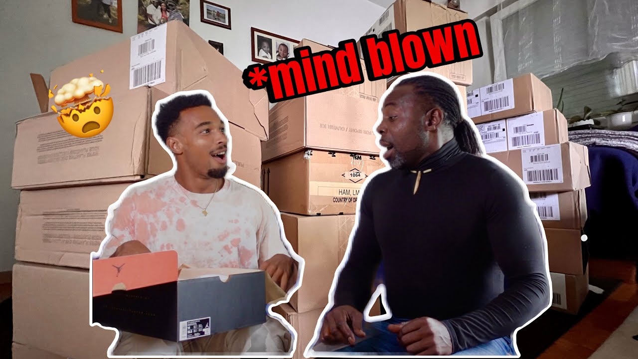 Opening 20+ Nike packages with African Dad (funny)