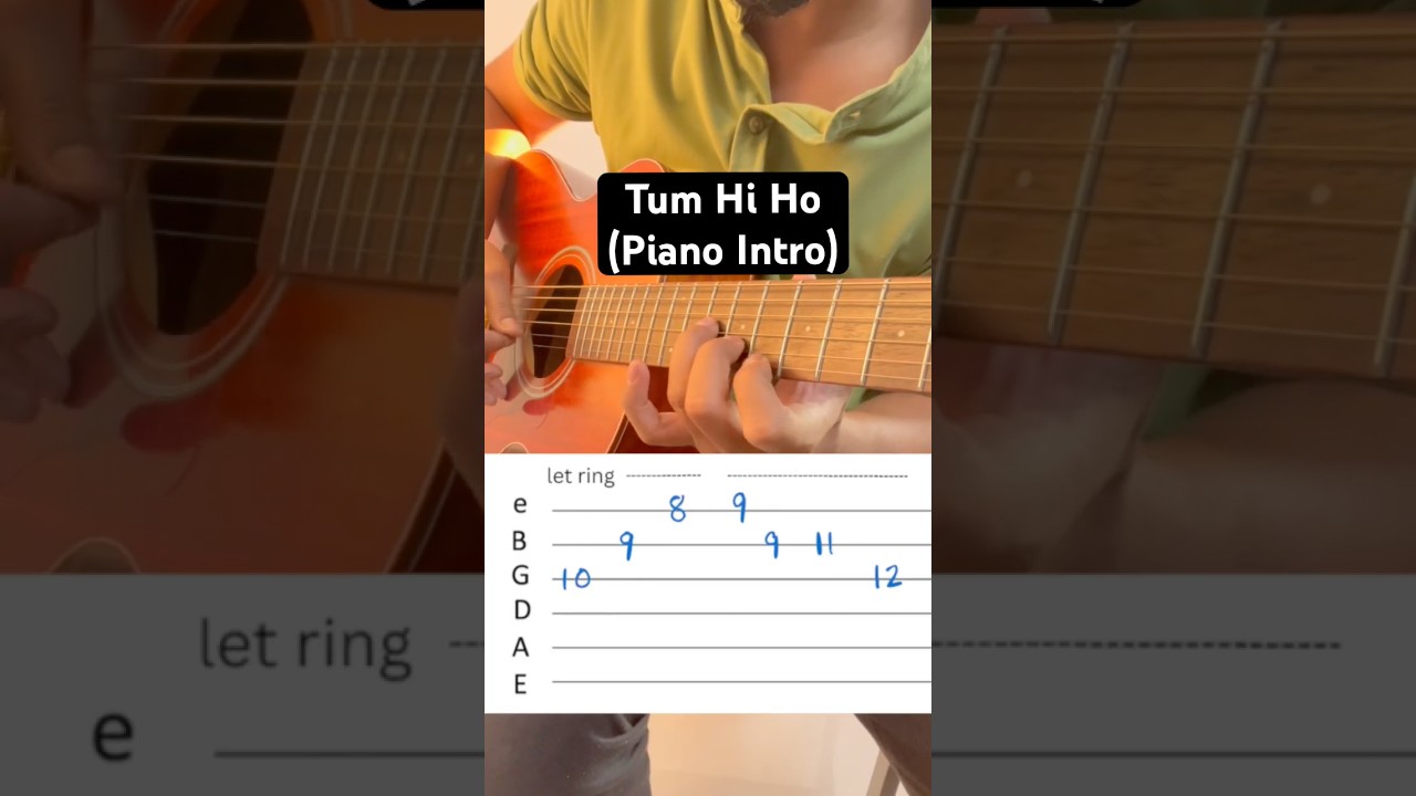 Tum Hi Ho Piano Intro Guitar Tabs