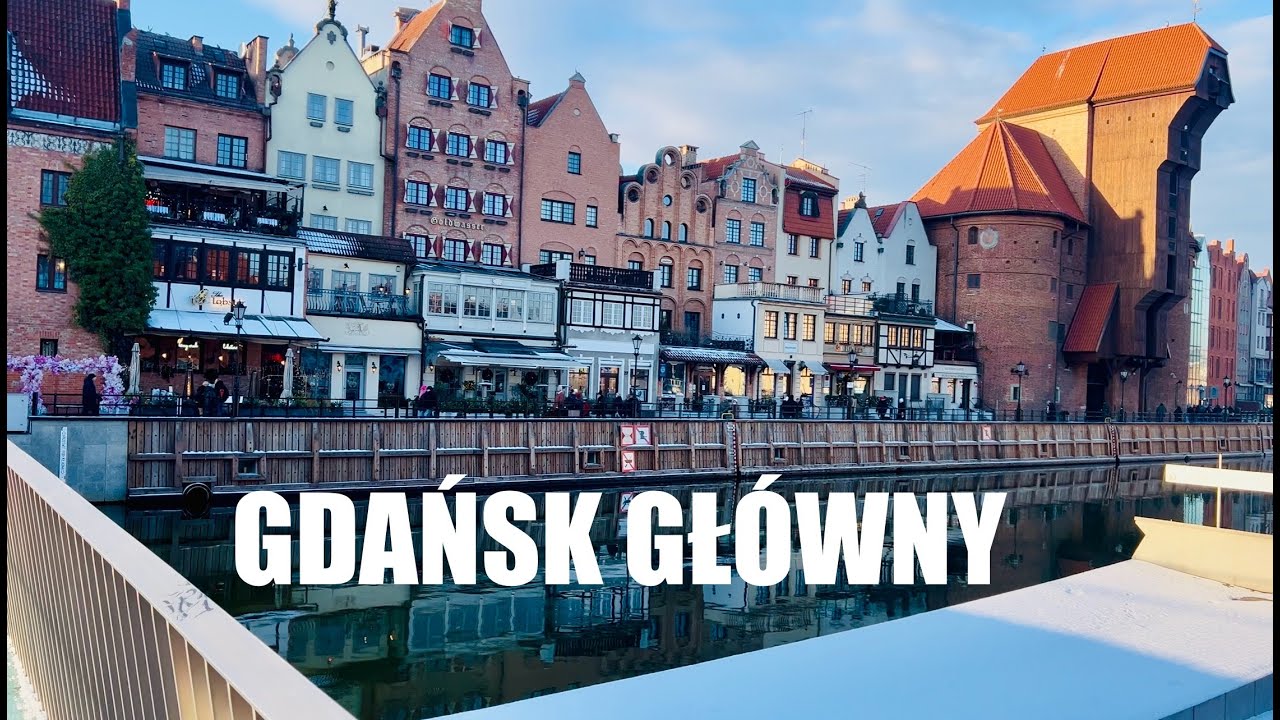 Gdańsk, Zimowy spacer wzdłuż Motławy, Walking Tour 4K, City Walk