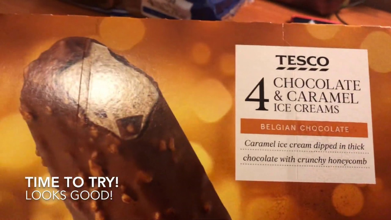 One Pound 25 p for 4 Tesco Chocolate and Caramel Ice Creams