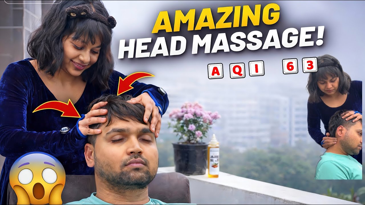 Greatest ASMR Head Massage By Queen Aishwarya 👑 | Misty weather and calming Ear, Neck Massage!
