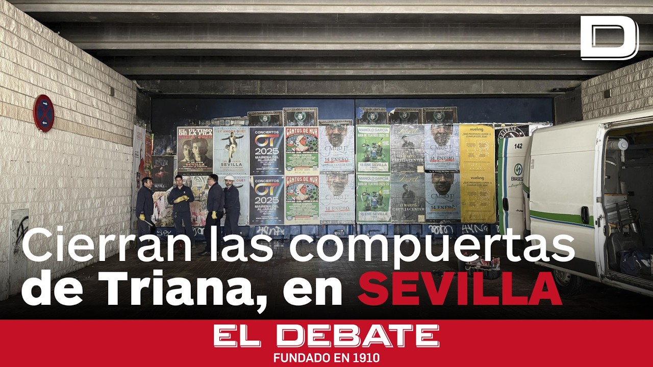 Sevilla cierra por segunda vez las compuertas de Triana ante la crecida del Guadalquivir