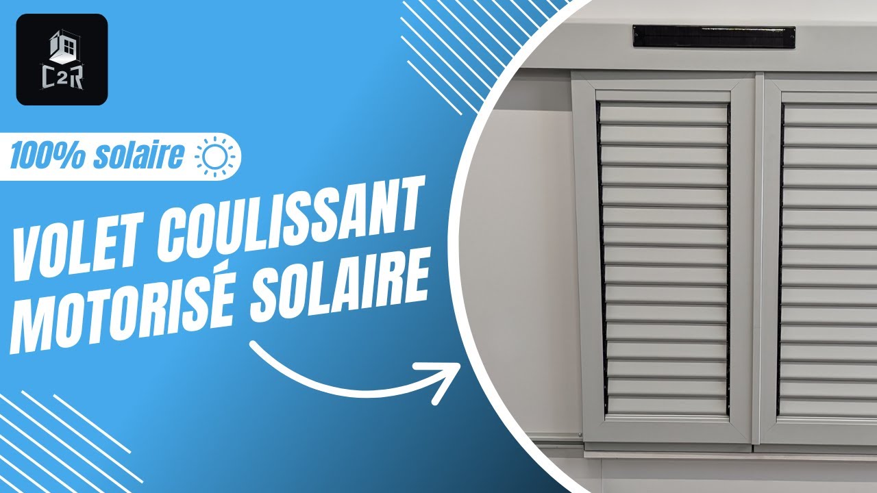 Volet coulissant motoris&eacute; &agrave; &eacute;nergie solaire &ndash; Installez l&rsquo;autonomie chez vous ☀️