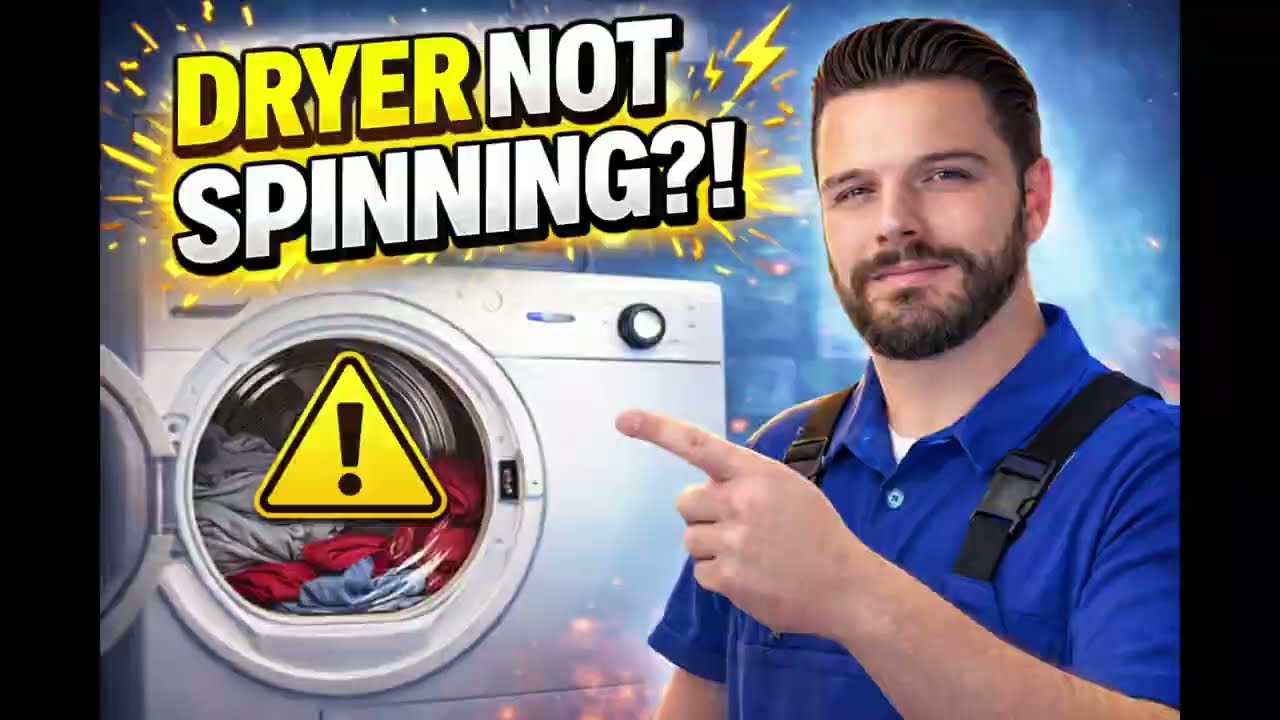 WHIRLPOOL DRYER NOT SPINNING?! Easy and inexpensive step by step repair!
