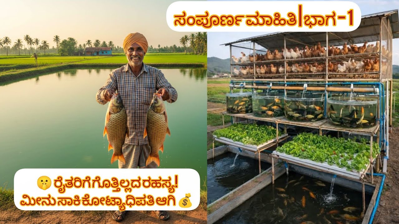 ಮೀನು ಸಾಕಾಣಿಕೆ ಶುರು ಮಾಡಿ ₹3 ಲಕ್ಷ ಗಳಿಸಿ! 😱 ಭತ್ತ ಬಿಟ್ಟು ಇದು ಮಾಡಿ | ಭಾಗ-1