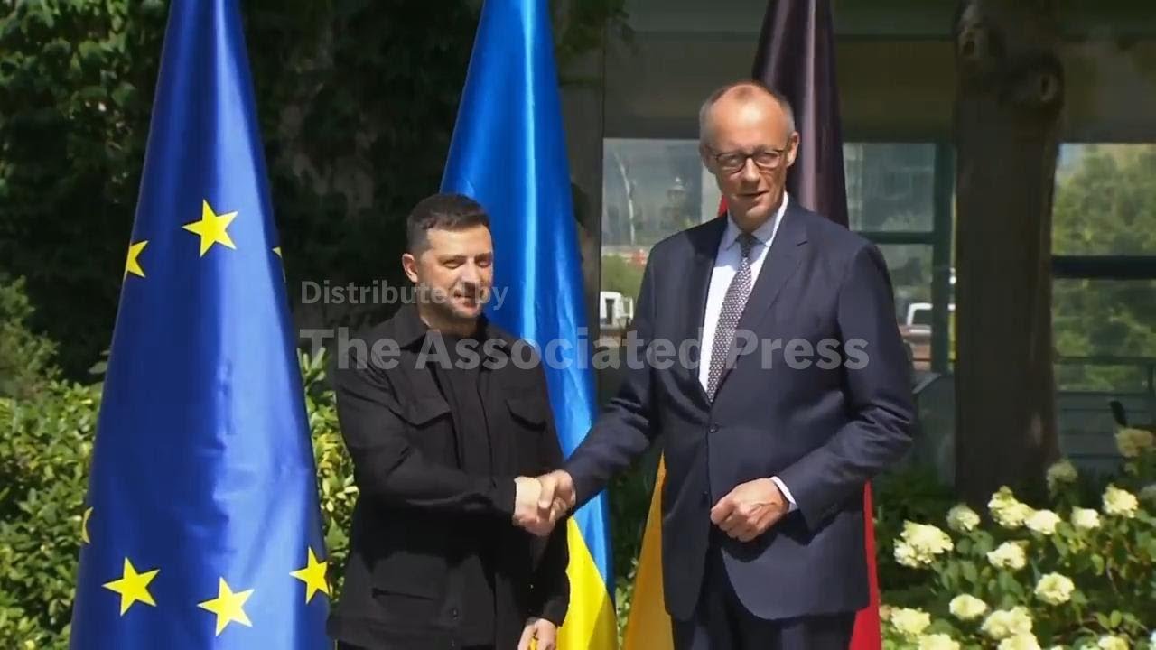 Zelenskyy arrives in Berlin to speak to allies ahead of Trump-Putin summit