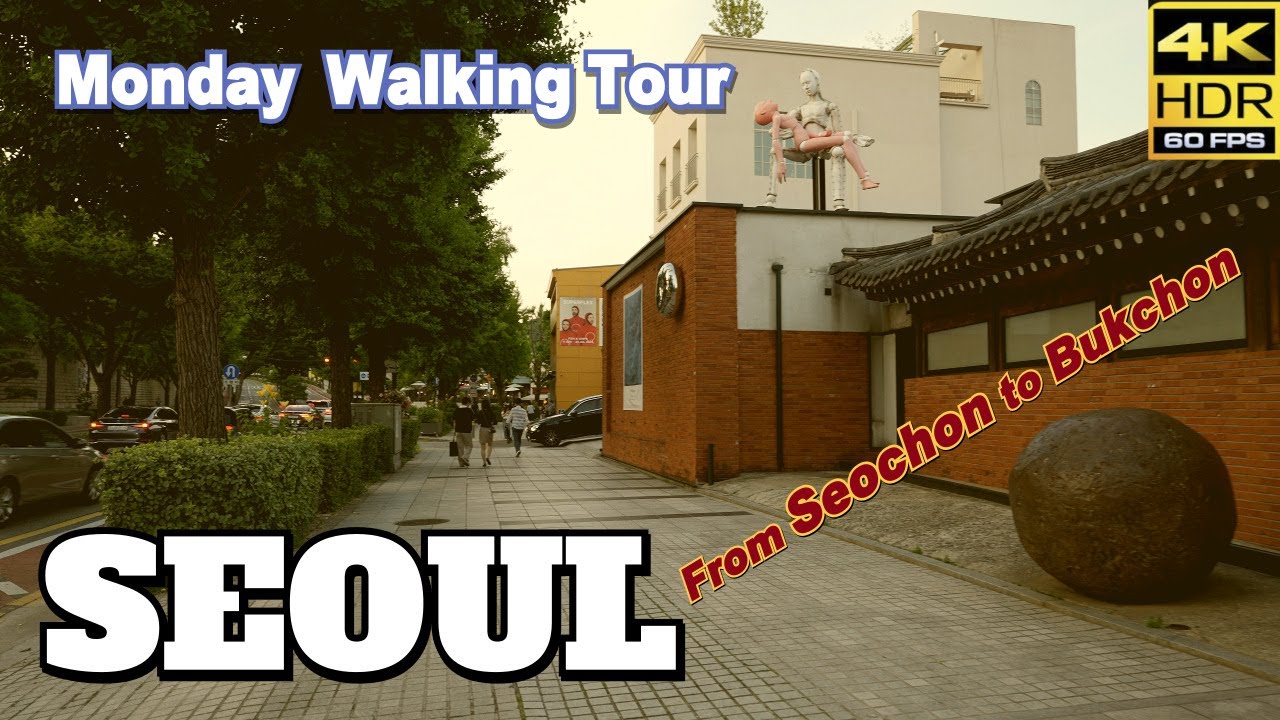 SEOUL KOREA/ Walking Tour around Seochon and Bukchon on Monday evening, the beginning of the week.
