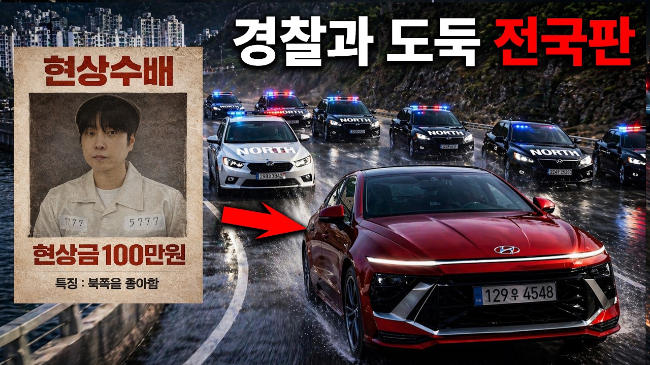 현상 수배자가 되어 자동차로 100시간 동안 도망다녔습니다.
