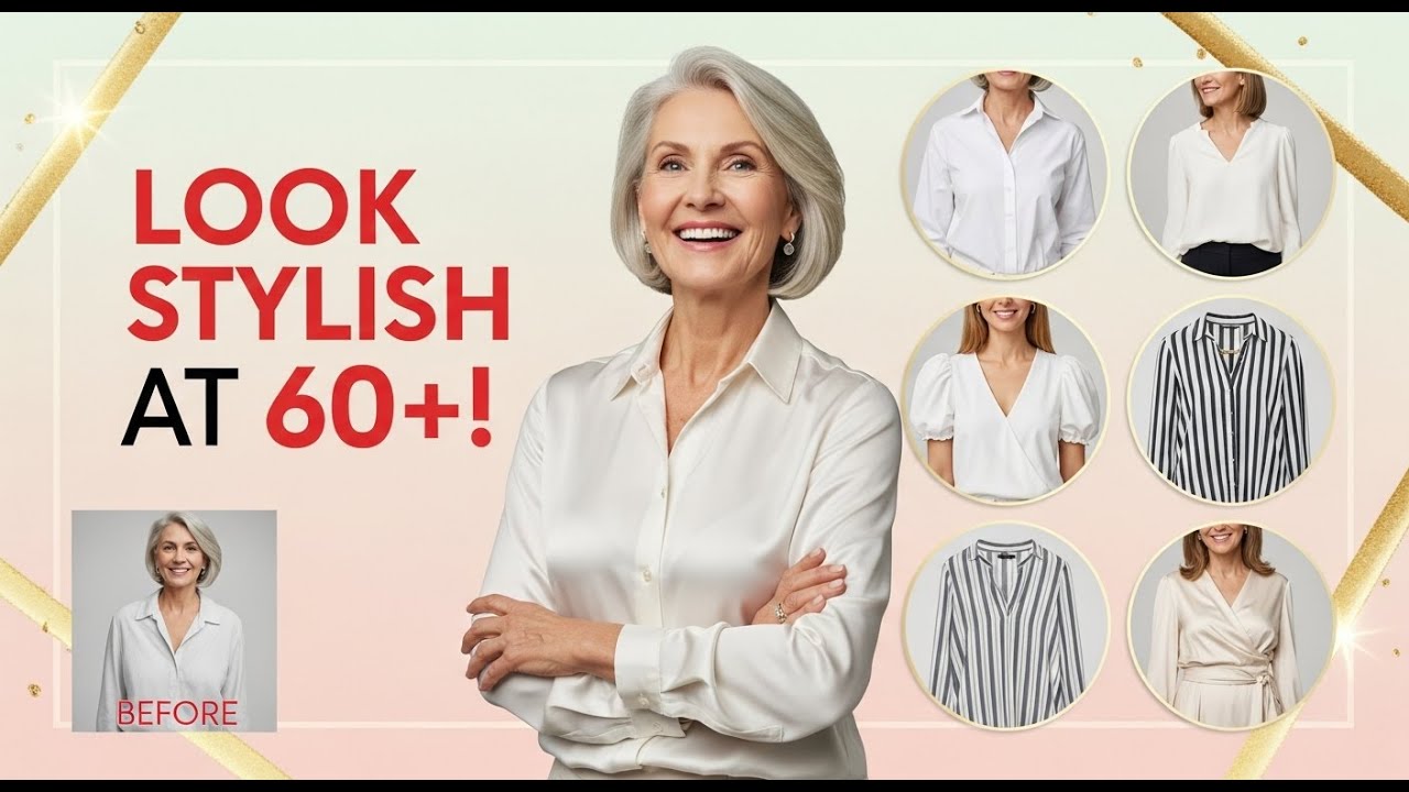 7 Blouse Styles That Instantly Elevate Women Over 60 | Elegant, Slimming & Timeless Fashion