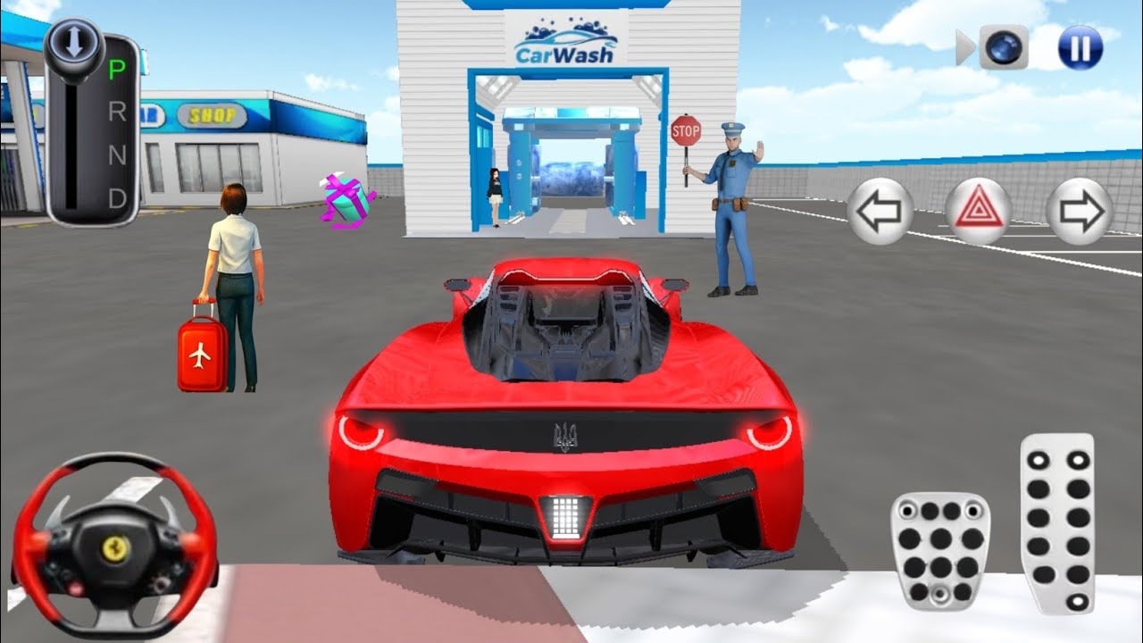 🔥Today 🌹I wash my new Lamborghini in 3d driving class 2 Cargame  in BHUGHATI #3ddrivingclass2