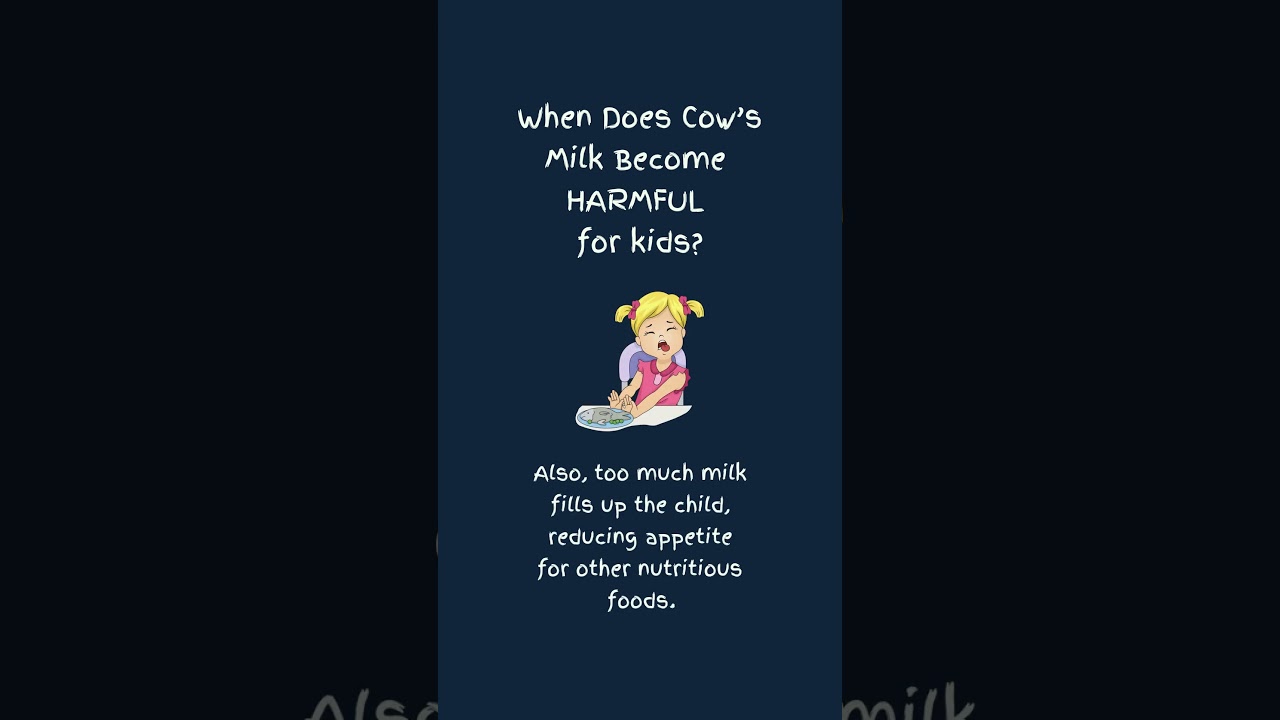 Too Much Milk is Bad for Kids #shorts  #cowsmilk #dairy #anemia #irondeficiency