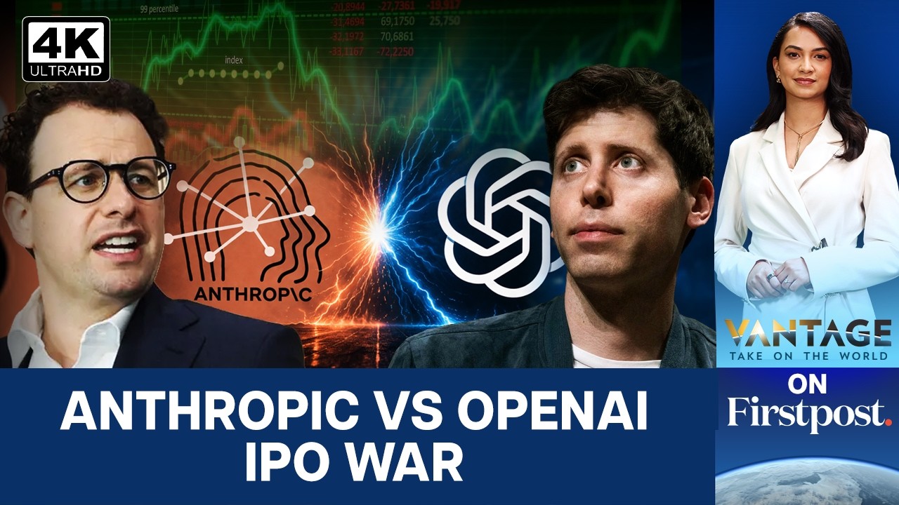 OpenAI против Anthropic: битва IPO в сфере ИИ на сумму 1 триллион долларов | Vantage на Firstpost...