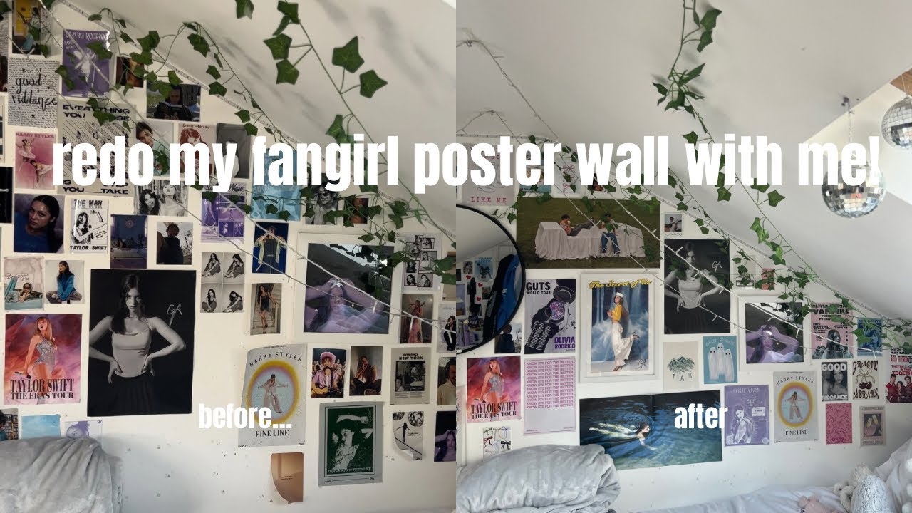 redo my fangirl poster wall with me! incl poster haul and my signed print collection| pinterest room