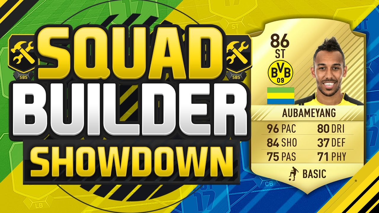 FIFA 17 SQUAD BUILDER SHOWDOWN!!! AUBAMEYANG!!! The Fastest Player On Fifa 17 Squad Builder Duel