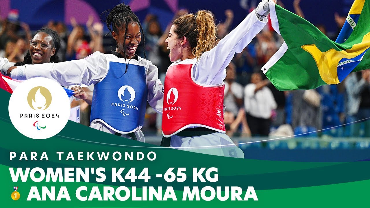 🇧🇷 Iconic Celebration: Brazil's Ana Carolina Moura Wins Gold in Para Taekwondo Women's K44 -65 Kg
