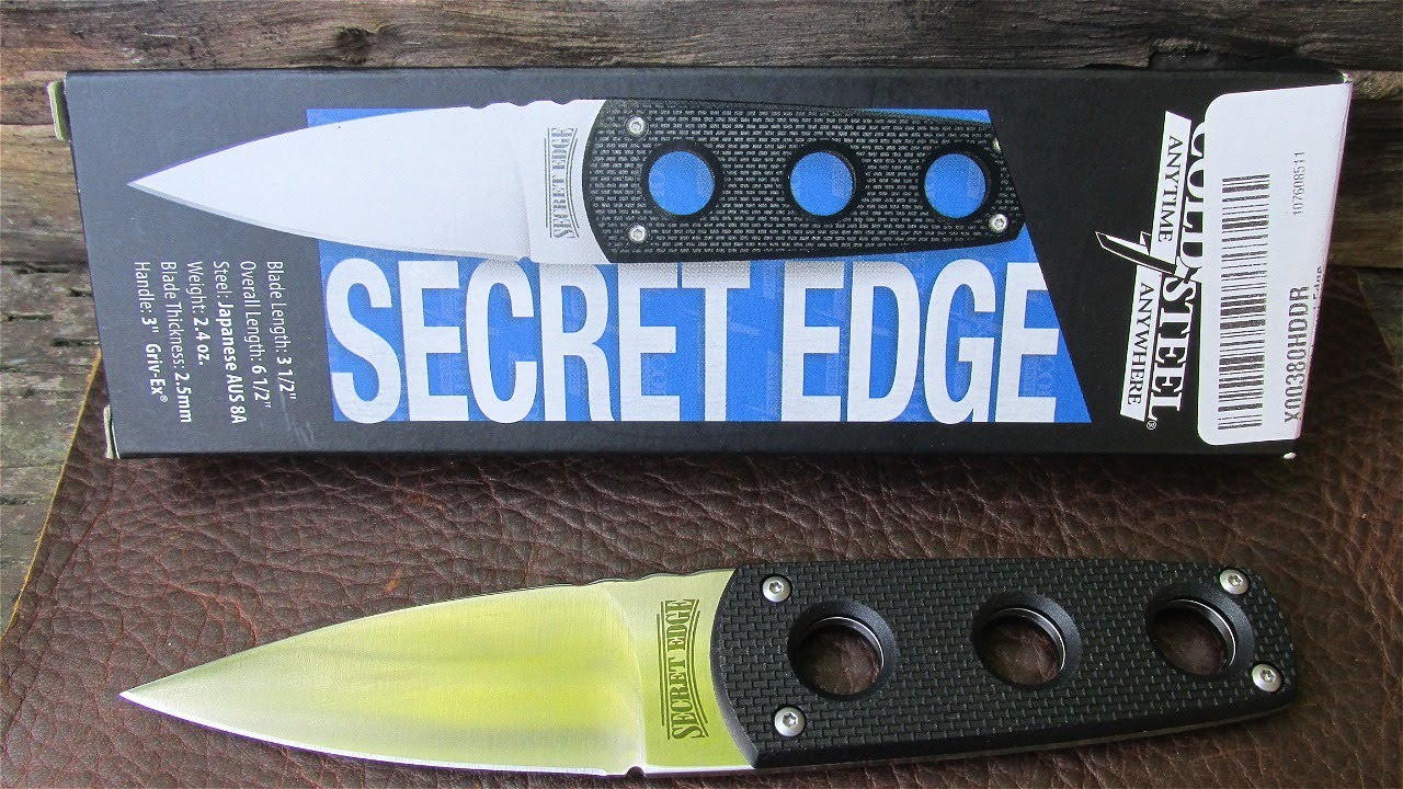 Нож самообороны Cold Steel Secret Edge с фиксированным лезвием