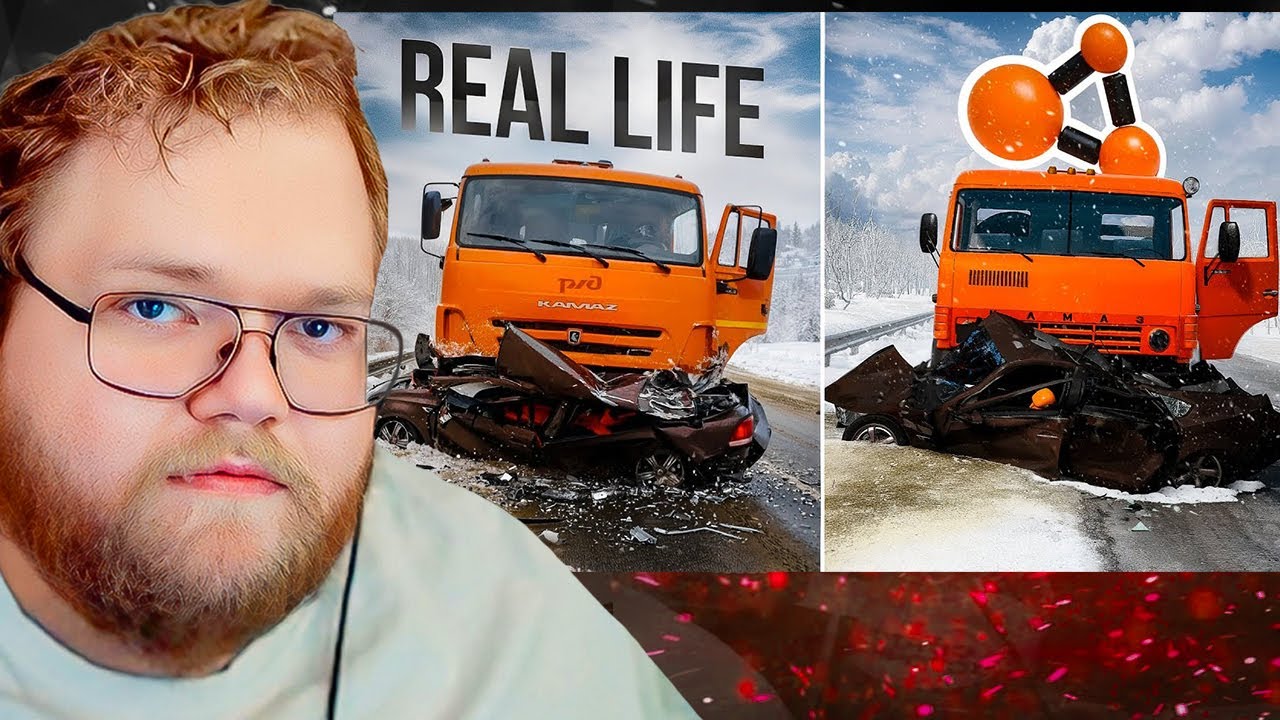 Аварии на реальных событиях в BeamNG.Drive #66 / РЕАКЦИЯ T2x2
