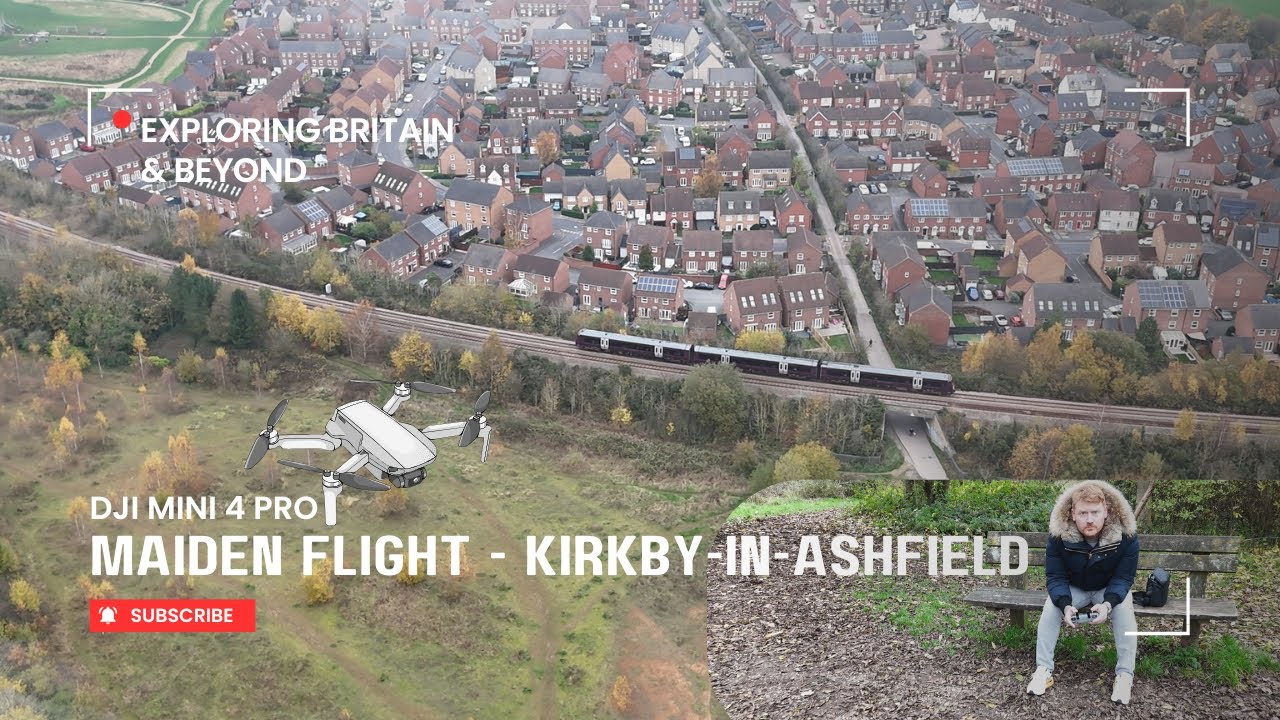 Maiden Flight with the DJI Mini 4 Pro - EMR Train passing through Kirkby-In-Ashfield.