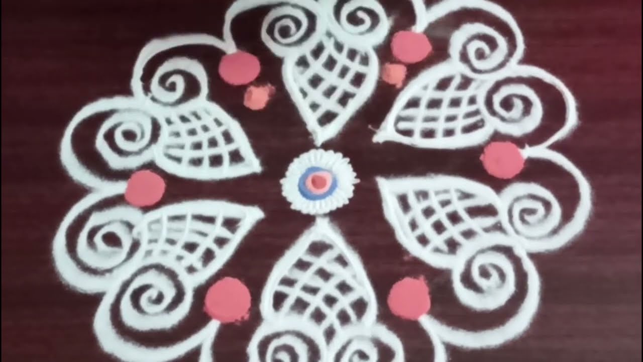 Navarathiri Special Flower Rangoli || ROVI RANGOLI