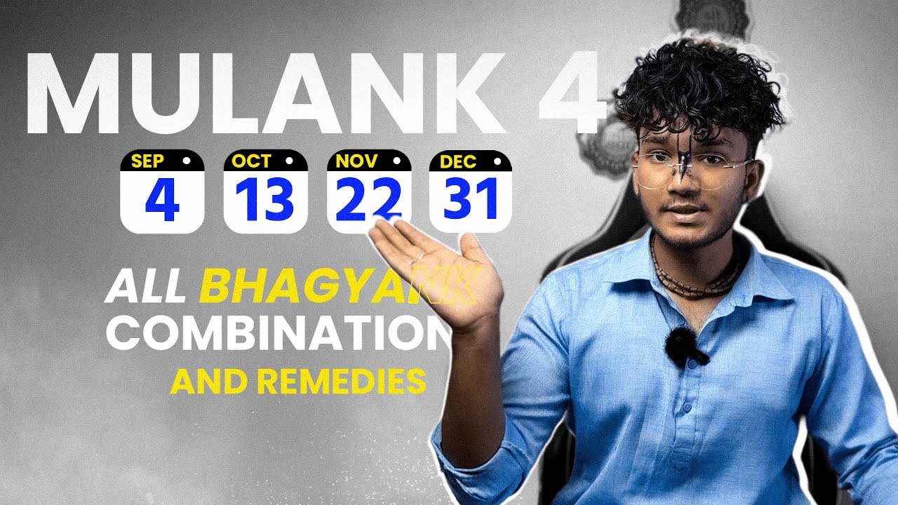 All Mulank 4 & Bhagyank (1&ndash;9) Fully Explained | Numerology 2026 (Hindi)