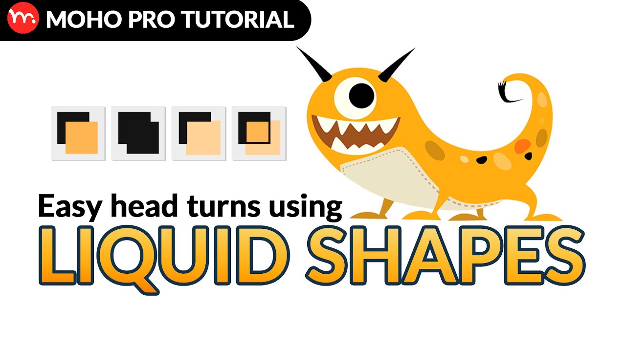 Easy head turns using LIQUID SHAPES - Moho Pro Tutorial