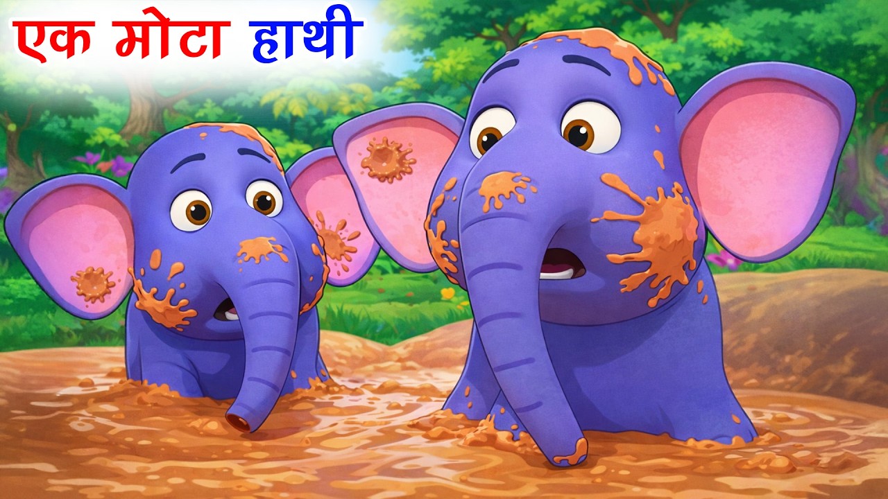 🐘 Ek Mota Hathi | एक मोटा हाथी | Hindi Rhymes And Kids Songs | Aapu Tapu Rhymes