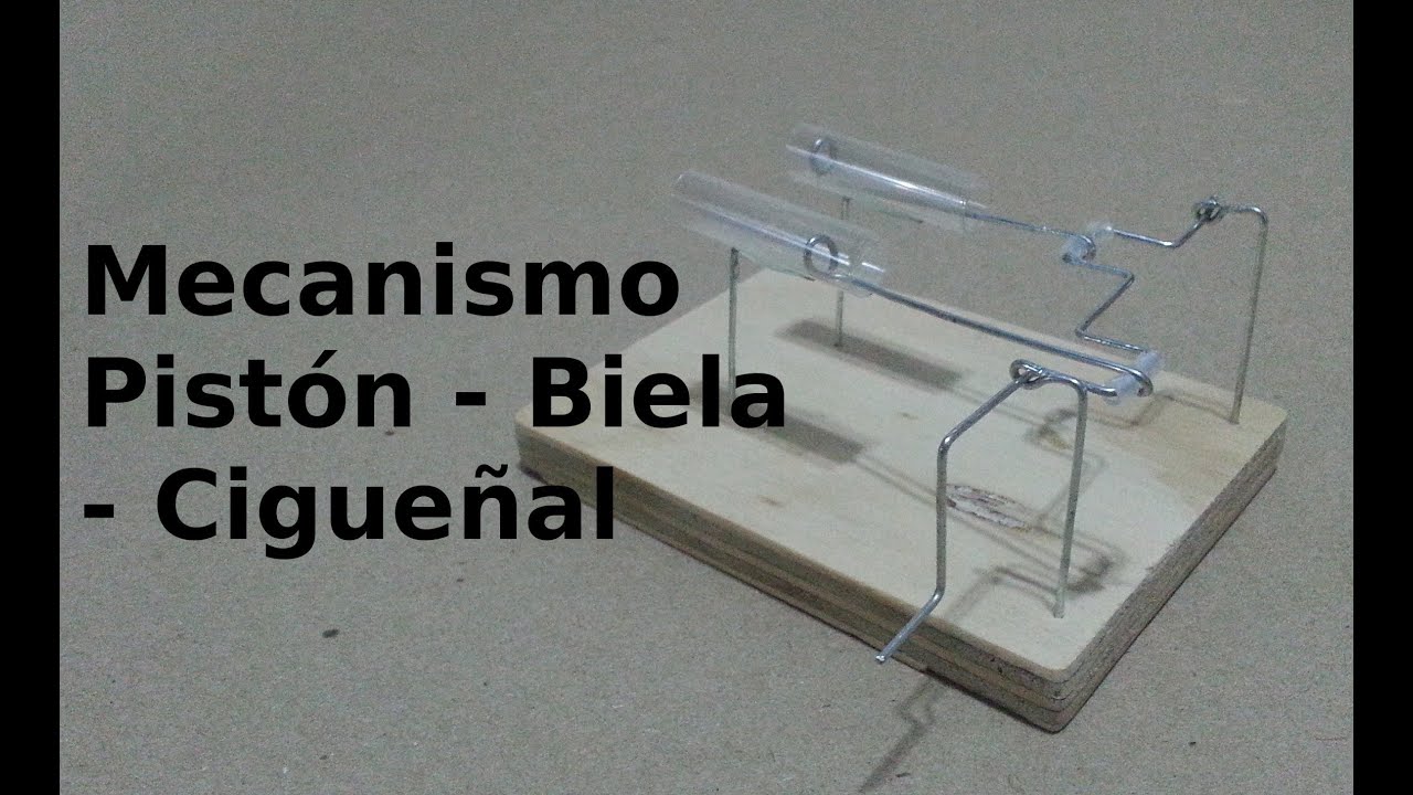 Modelo de mecanismo cigue&ntilde;al biela y pist&oacute;n