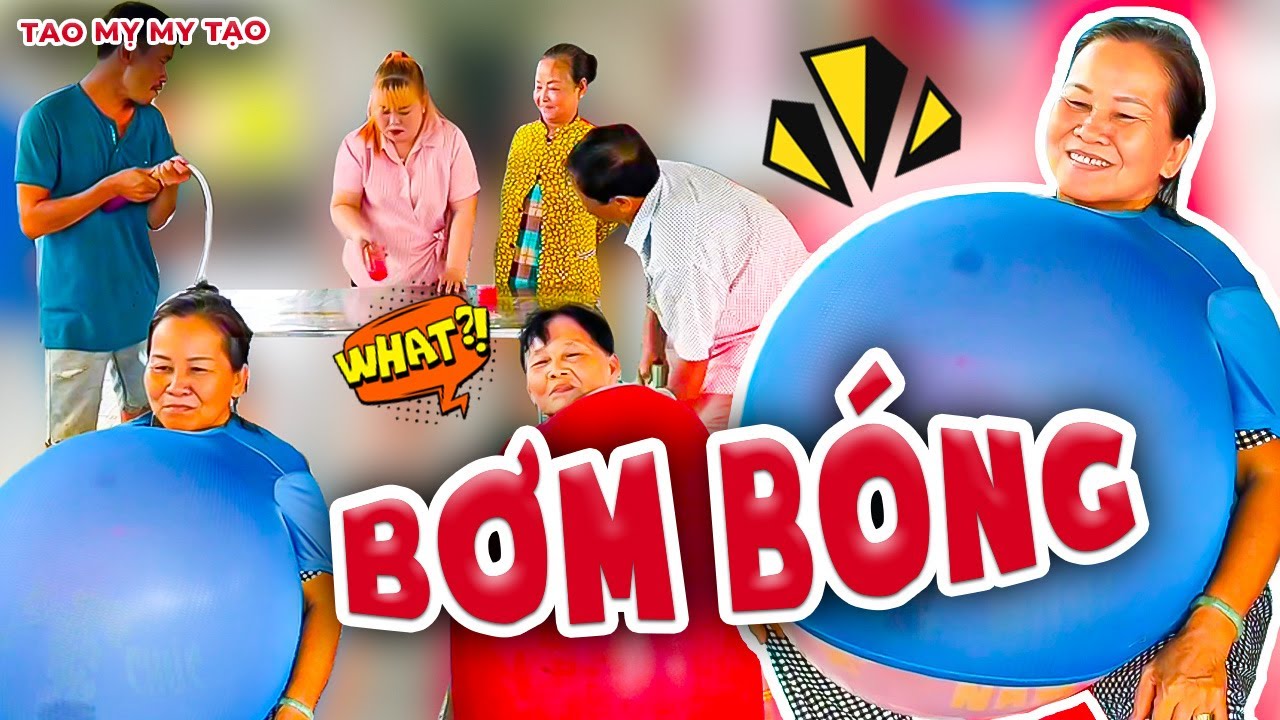 Cười Tét Nách Với Thử Thách Thảy Chai Bơm Bóng Vui Nhộn | Tao Mỵ My Tạo