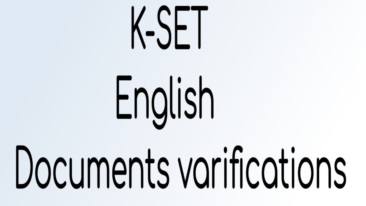 kset English Document Varifications