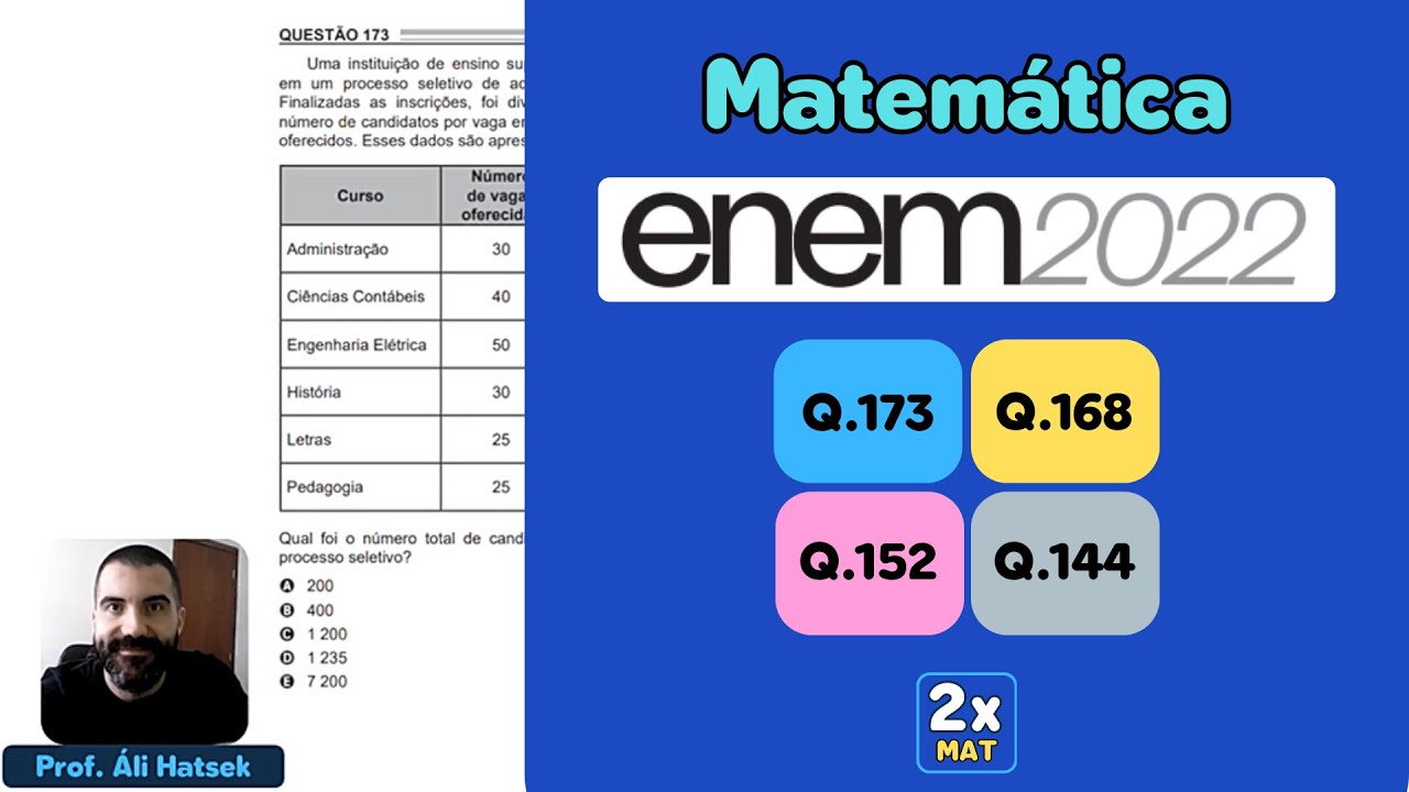 Resolução Matemática ENEM 2022 - Questão 173 - Caderno Azul - Uma instituição de ensino superior