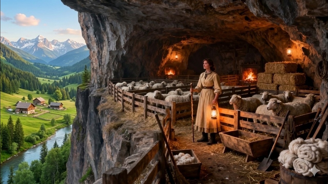 Vor dem Winter verstoßen – Sie machte eine Felsenhöhle zum Schutz für ihre Schafe ❄️🐑