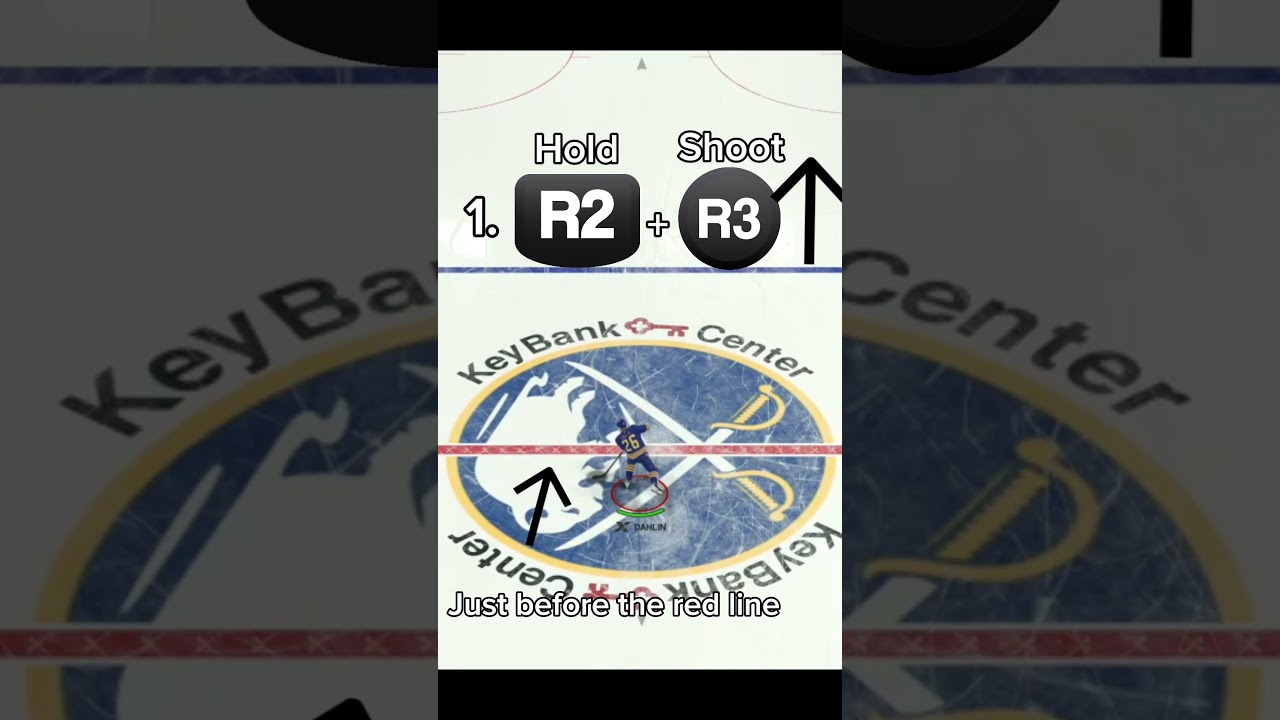 Tutorial: Glitch Red Line Shot #tutorial #glitchgoal #fyp #nhl26 #sabres #nhl #viral #hockey #goal