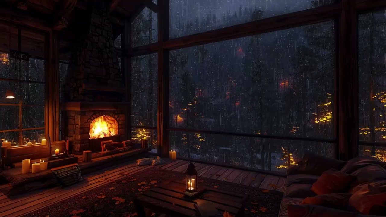Stormy Mountain Cabin Hideaway 🌧️ | Serene Rain Ambience for Mental Reset and Deep Focus Flow