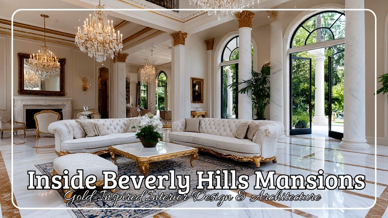 Inside Beverly Hills Mansions: Gold-Inspired Interior Design & Architecture