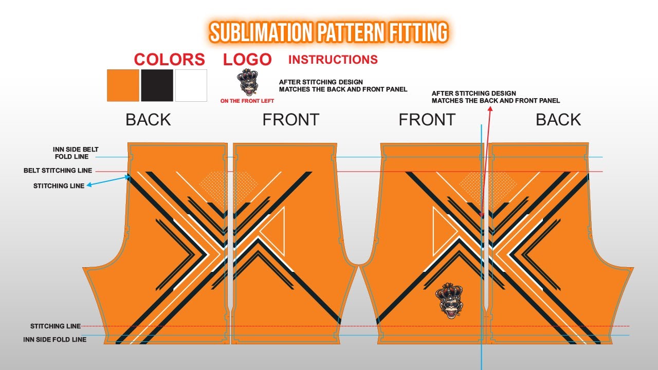 HOW TO PATTERN FITTING | SHORT | SUBLIMATION | CORELDRAW | 2023- PART 2