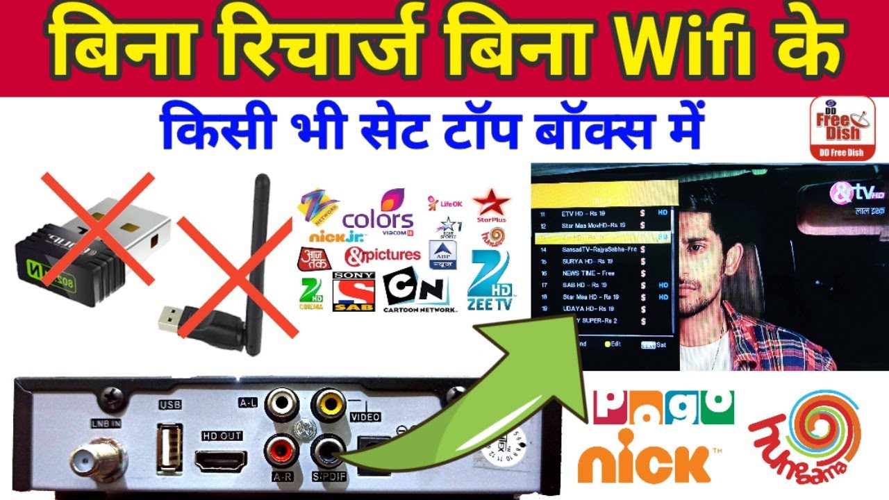 Bina WiFi ke Set top Box kaise chalu kare | How to Connect Internet without Wifi by USB Teathring