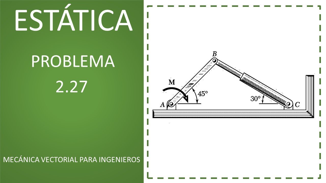 07. Problema 2.27[Estática Beer-Johnston] [11 ED] | Cálculo de fuerzas y componentes | Trigonometría