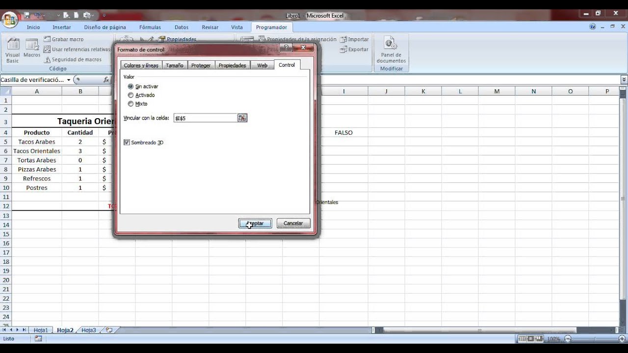 Tutorial Excel: Botones o Controles