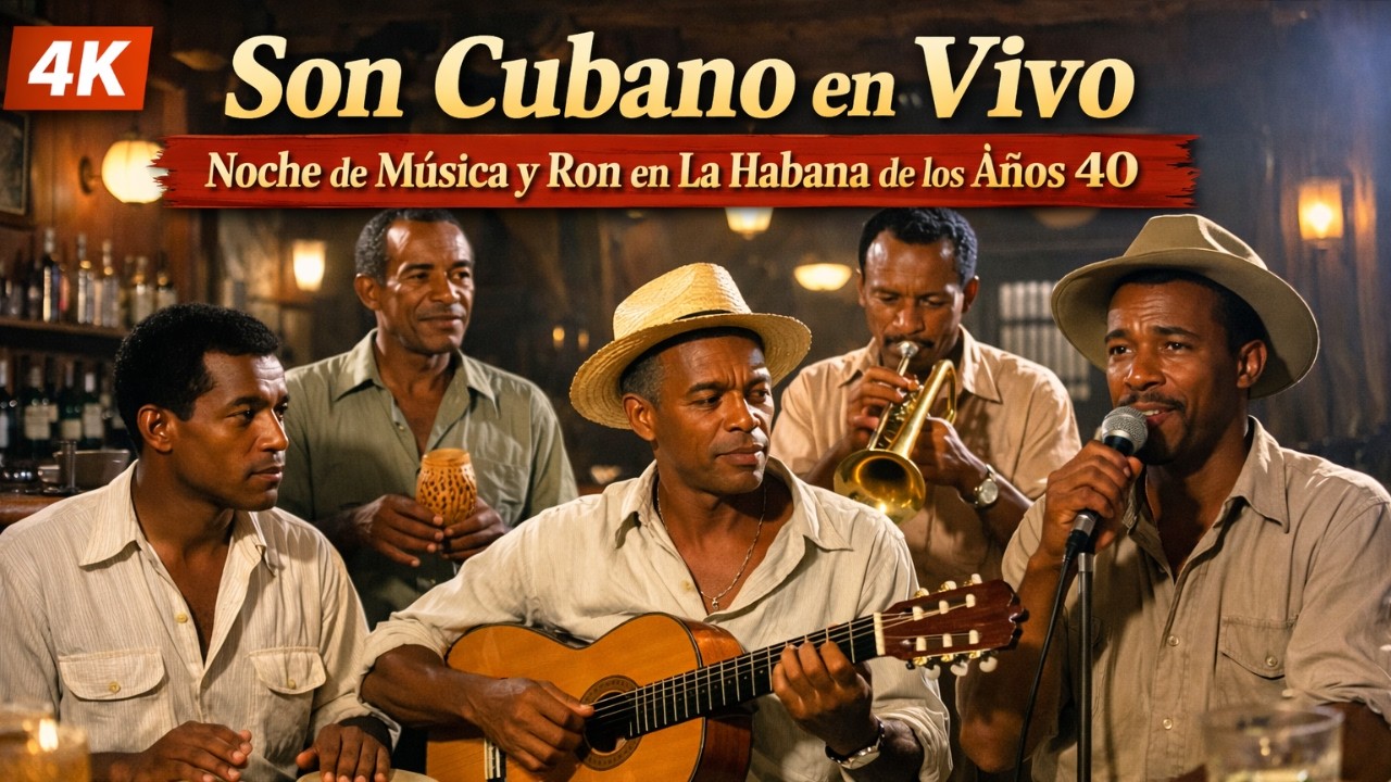 Son Cubano en Vivo 🎶  Noche de Música y Ron en La Habana de los Años 40