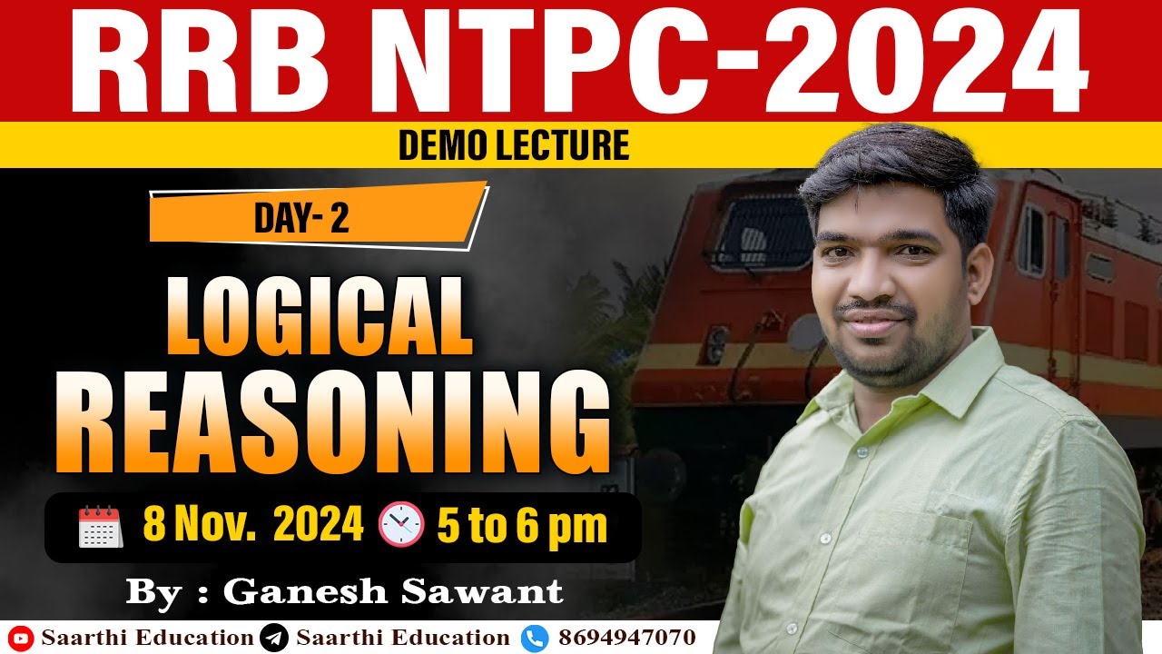 RRB NTPC BATCH DEMO DAY-2 (Logical Reasoning by Ganesh Sir)