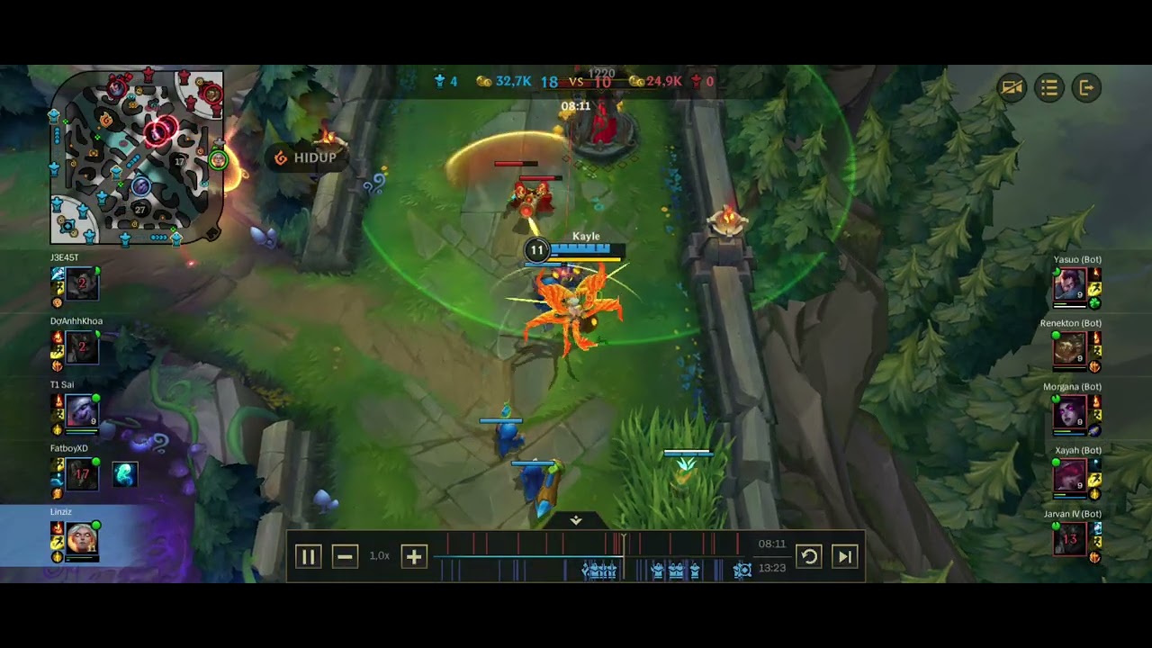 WILD RIFT KAYLE VS BOT PENTA KILL